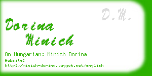 dorina minich business card